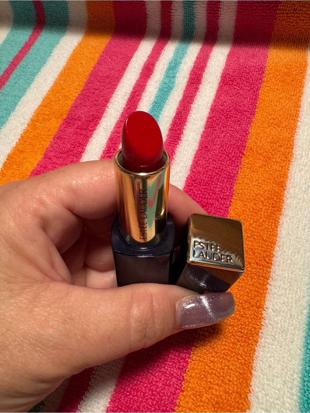 Estee Lauder Vibrant Red Lipstick - Classic Red Shade